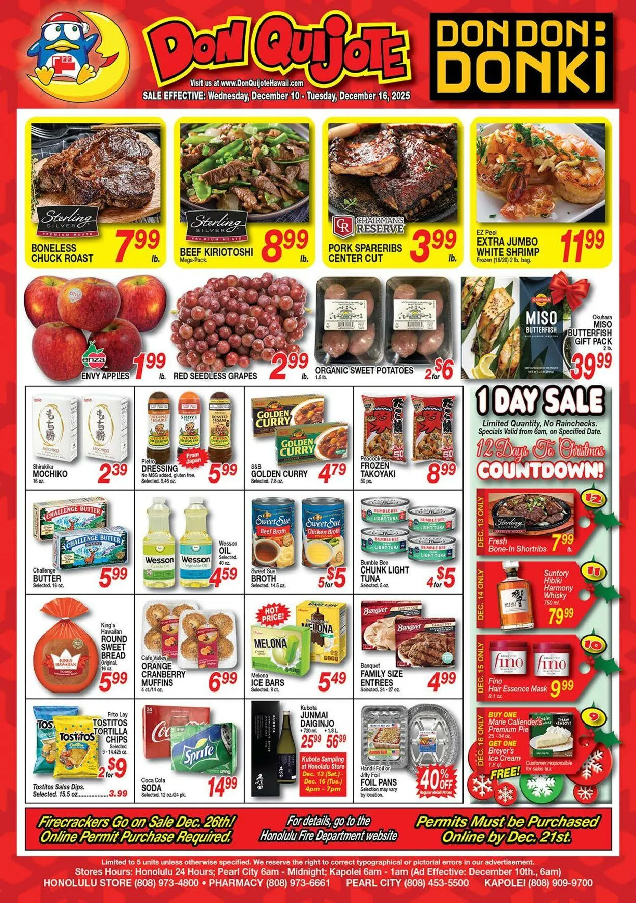 Weekly ad Don Quijote Hawaii from December 10 to December 16 2025 - Page 1