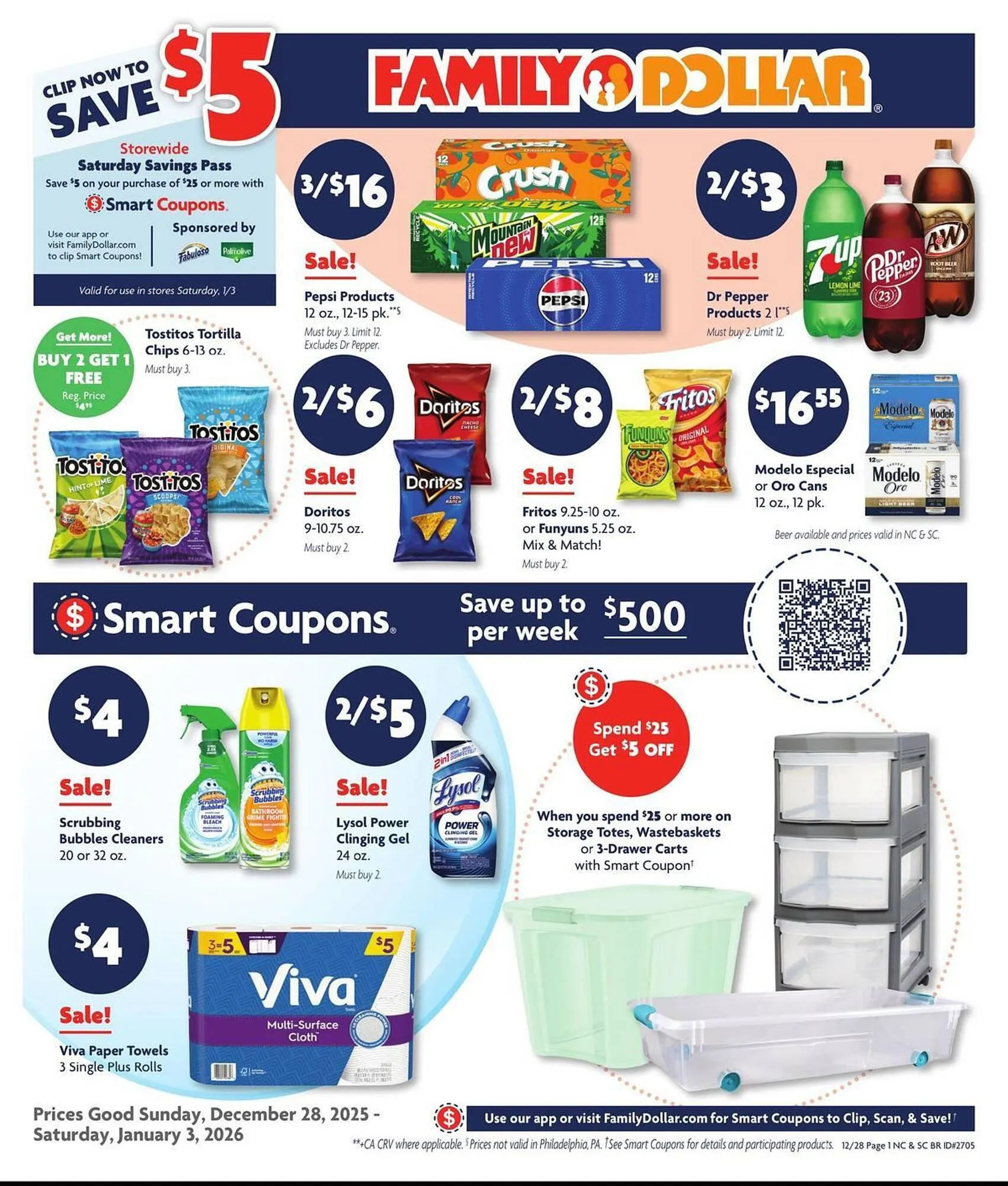 Weekly ad Family Dollar weekly ad from December 28 to January 3 2026 - Page 1