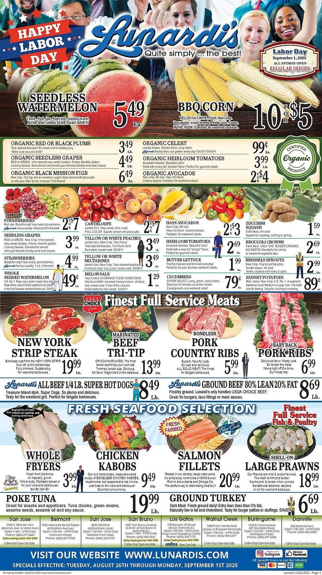 Weekly ad Lunardis Weekly Ad from August 26 to September 1 2025 - Page 1
