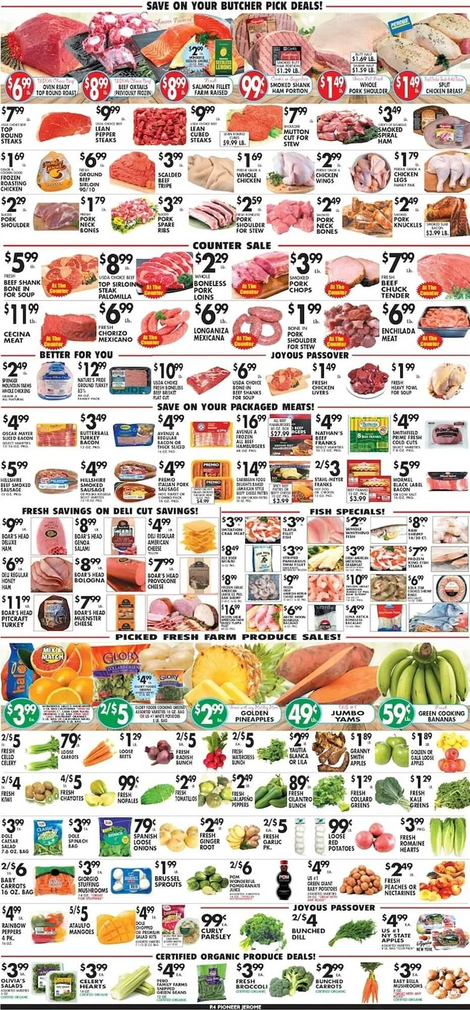 Weekly promotion Pioneer Supermarkets weekly ad spanning from March 27 to April 2 2026 - Page 4 for Catalogue 365