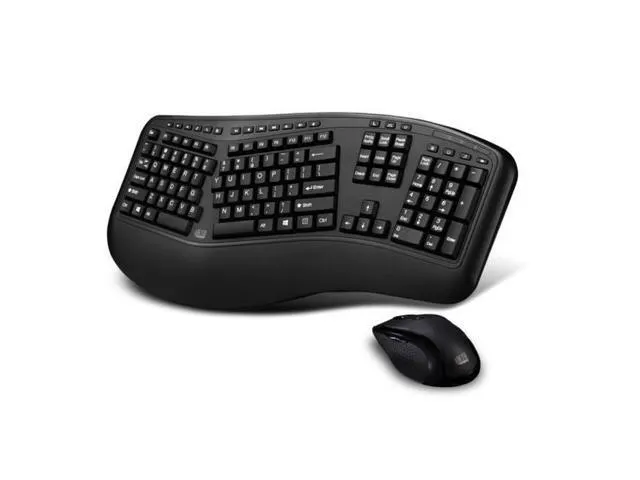 Adesso WKB-1500GB Tru-Form Media 1500 - Wireless Ergonomic Keyboard and Laser Mouse
