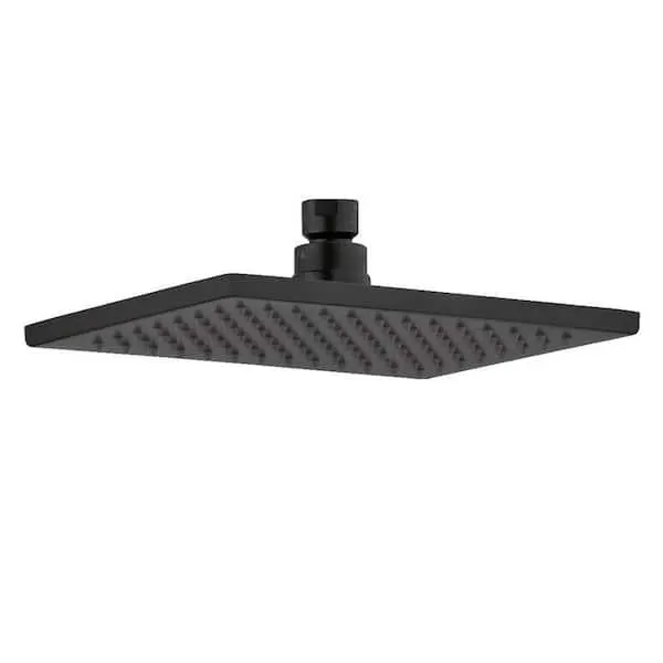 Vero 1-Spray Patterns 2.5 GPM 5.67 in. Wall Mount Fixed Shower Head in Matte Black