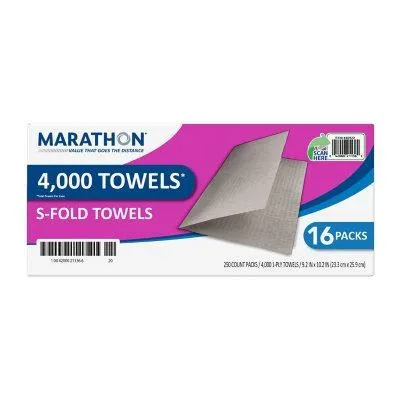 Marathon Singlefold 1-Ply Natural Paper Towels 16 pks., 250 towels/pk.