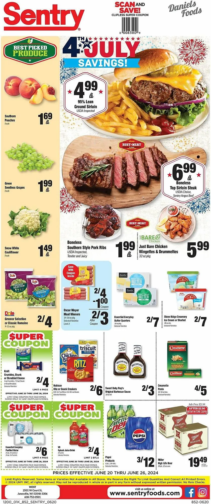 Weekly ad Sentry Weekly Ad from June 20 to June 26 2024 - Page 1