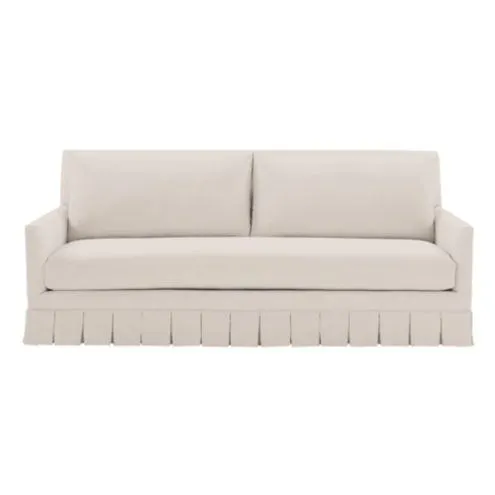 Suzanne Kasler Mathes Sofa with Box Pleat Skirt