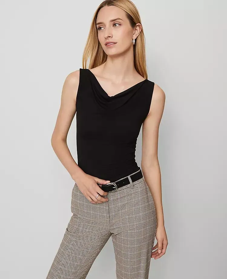 Draped Cowl Neck Top