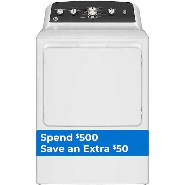 GE 7.2-cu ft Electric Dryer (White)