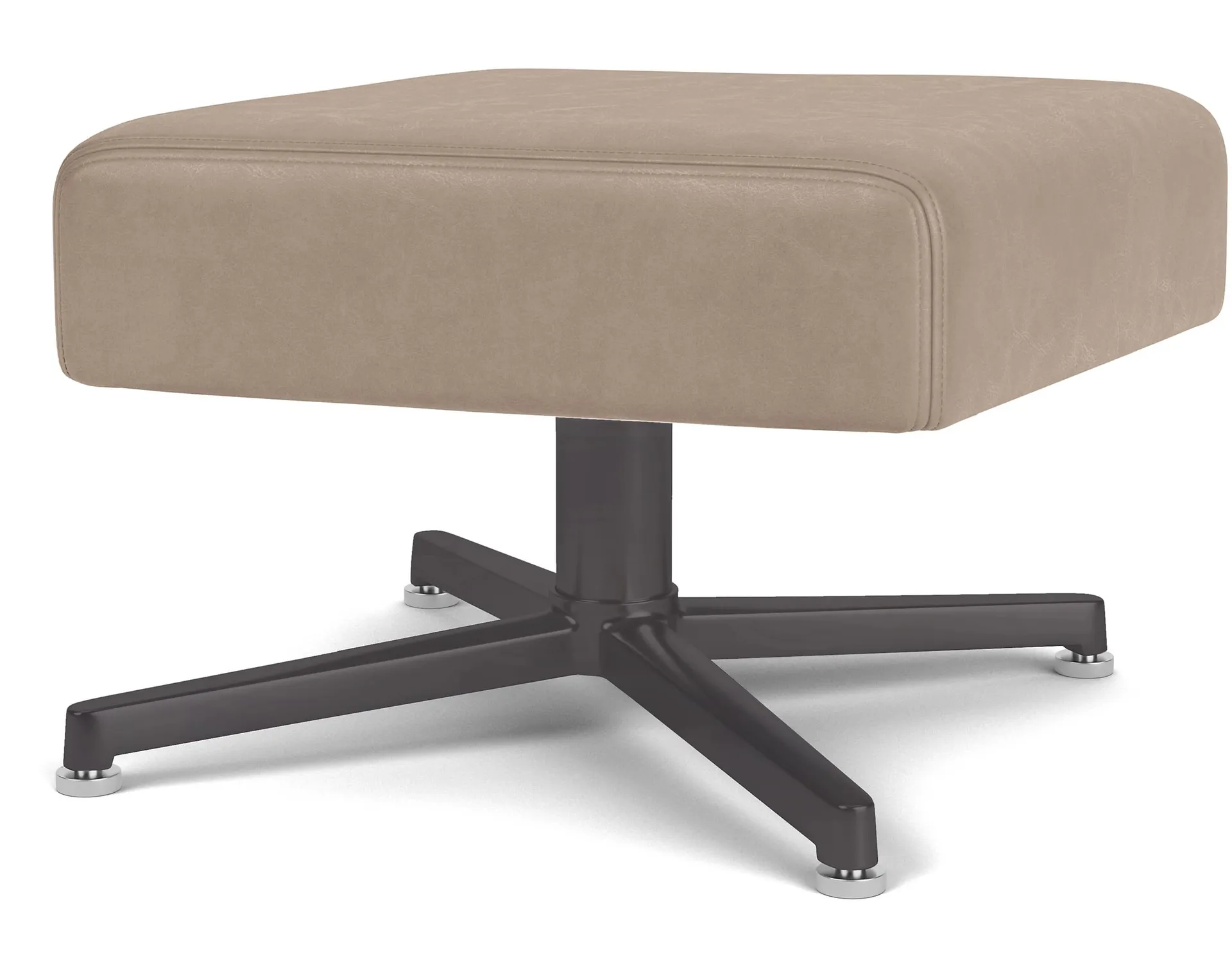 Boden 22w 22d 17h Ottoman w/Pedestal in Urbino Stone Leather