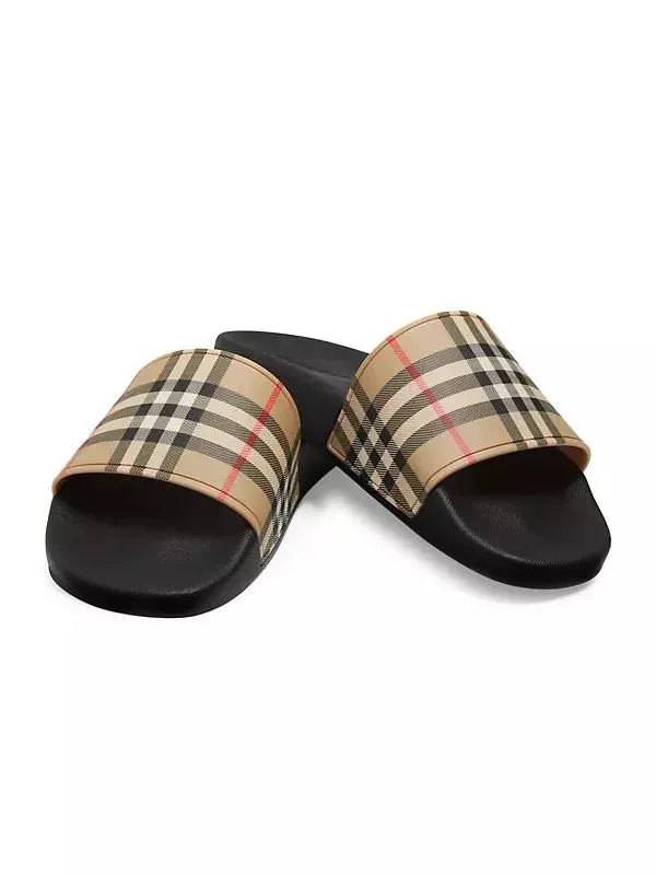 Furley Check Slide Sandals