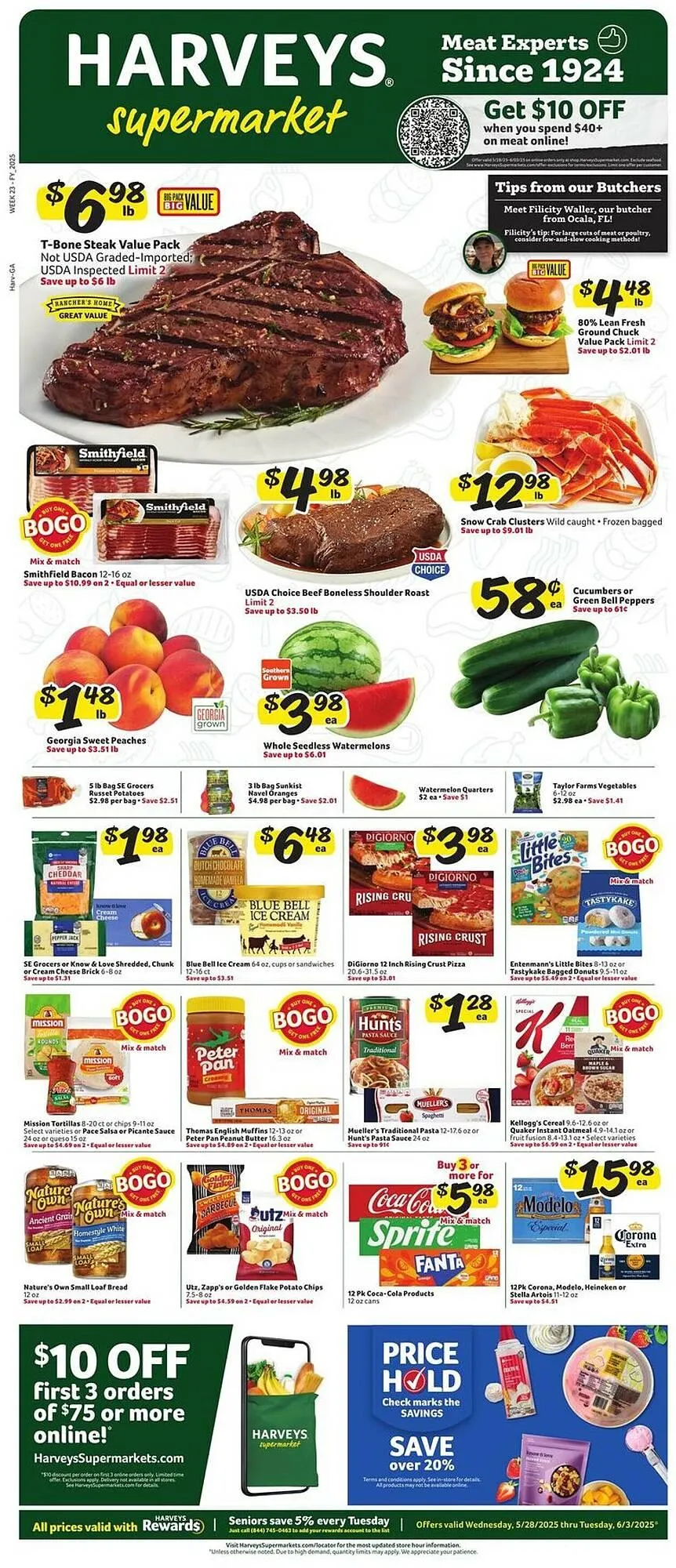 Weekly ad Harveys Supermarkets Weekly Ad from May 28 to June 3 2025 - Page 1