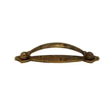 Marella Art Deco Arch Cabinet Pull with Backplate