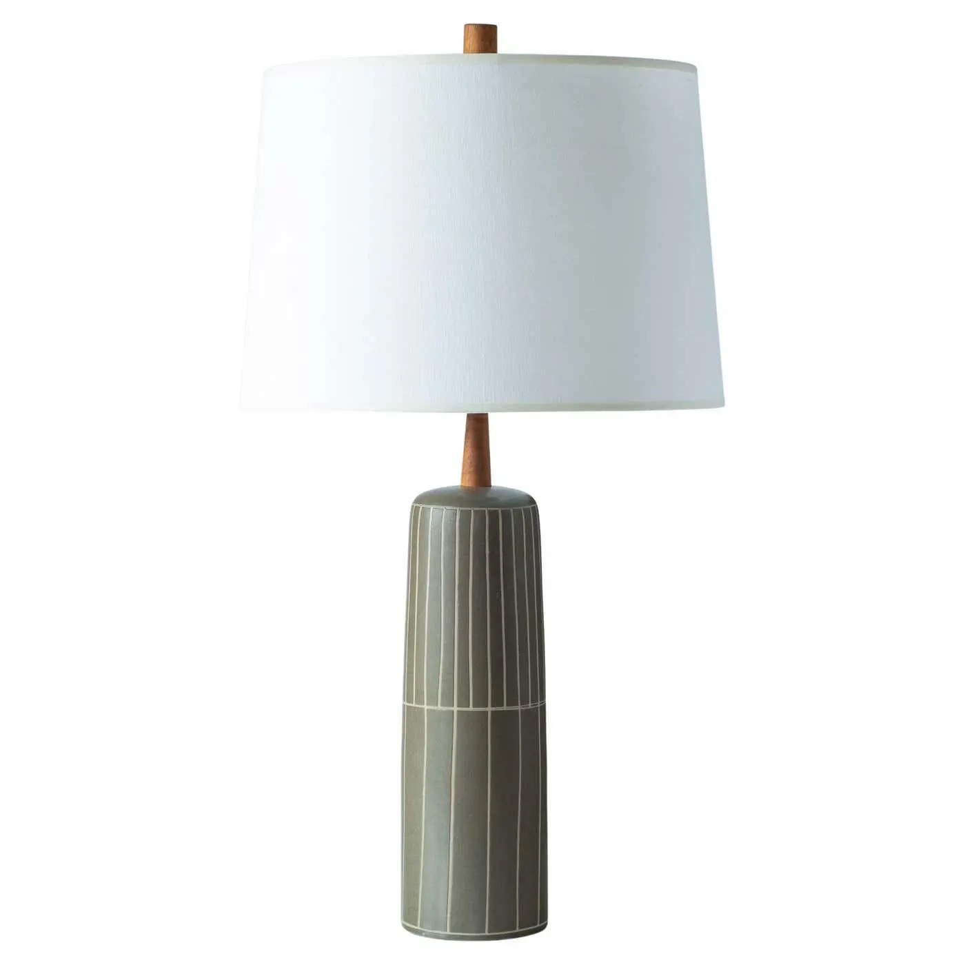 Gordon & Jane Martz / Marshall Studios Ceramic Table Lamp, Green Glaze
