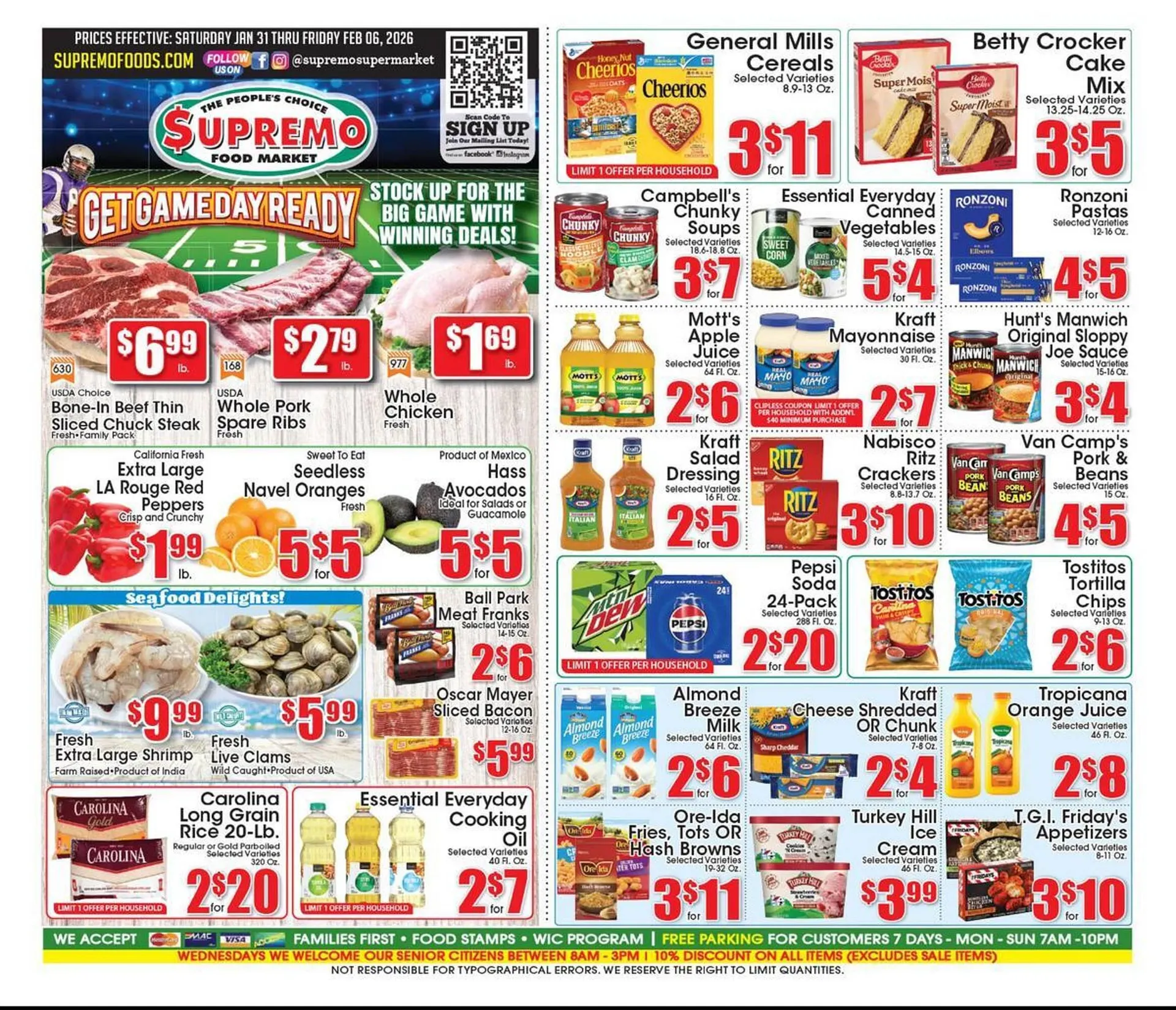 Weekly ad Supremo Foods Inc weekly ad from January 31 to February 6 2026 - Page 1