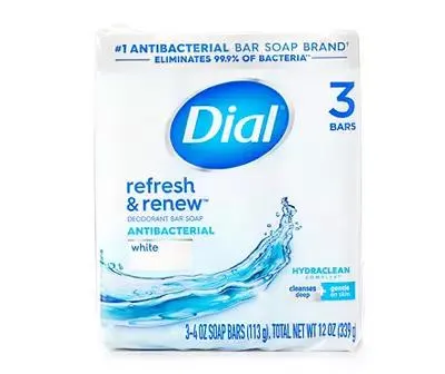 White Refresh & Renew 4-Oz. Soap Bars, 3-Pack