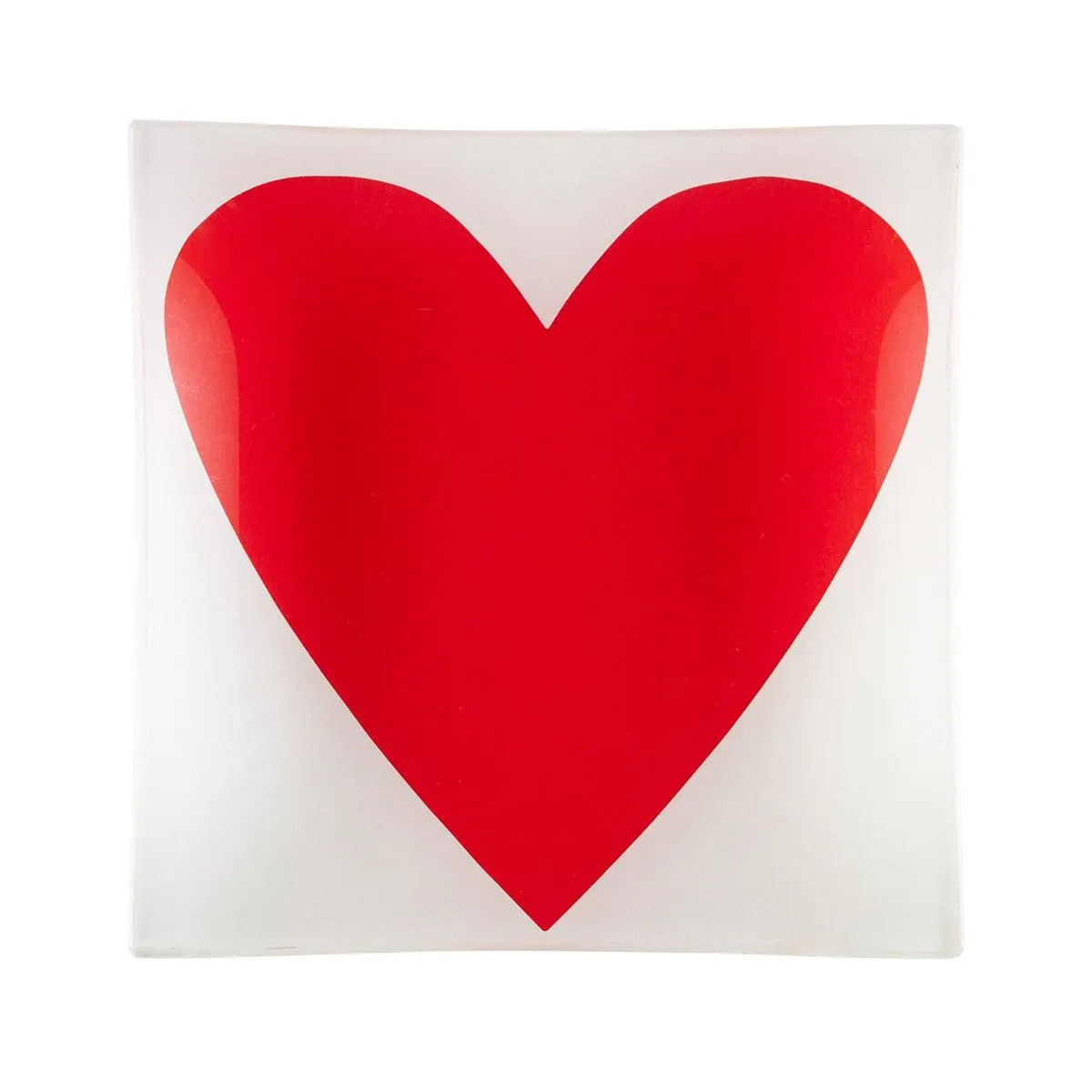 BEN'S GARDEN Heart Decoupage Tray White/Pink