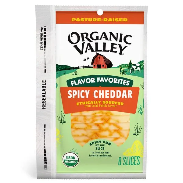 Organic Valley® Spicy Cheddar Sliced Cheese