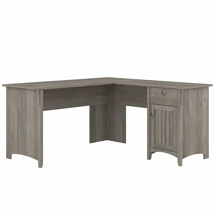 Bush Furniture Salinas 60"W L Shaped Desk with Storage,