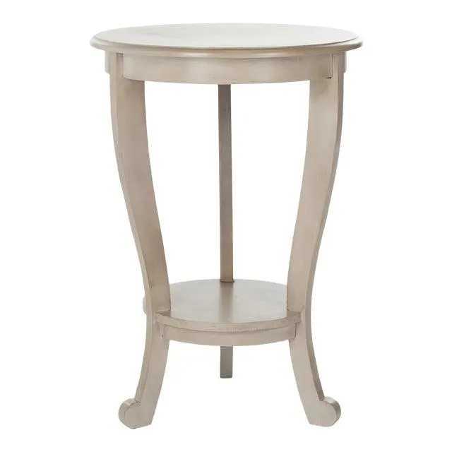 Pedestal Side Table in Grey
