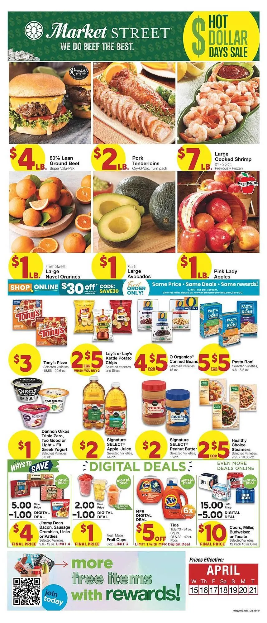 Weekly ad Market Street weekly ad from April 15 to April 21 2026 - Page 1