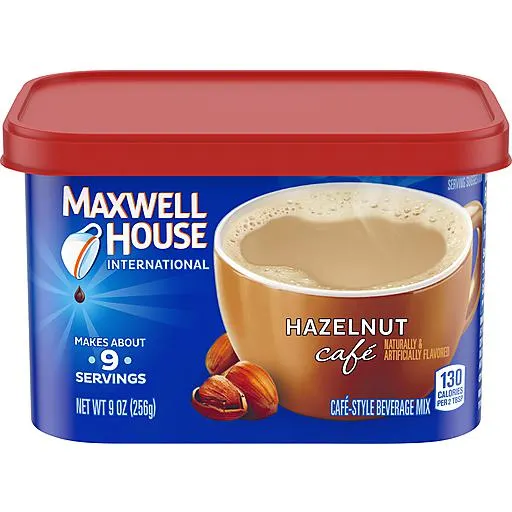 Maxwell House International Hazelnut Cafe Beverage Mix, 9 oz. Canister