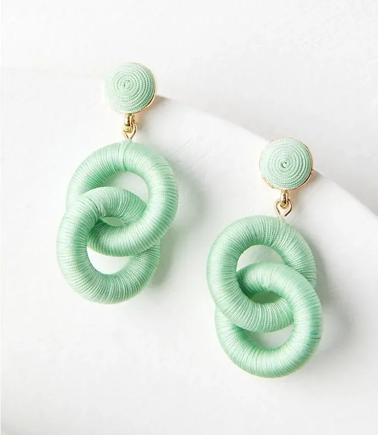 Fabric Link Drop Earrings