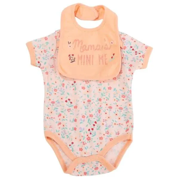 Baby Girl (NB-9M) Mini Hop Mama’s Mini Me Floral Bodysuit & Bib