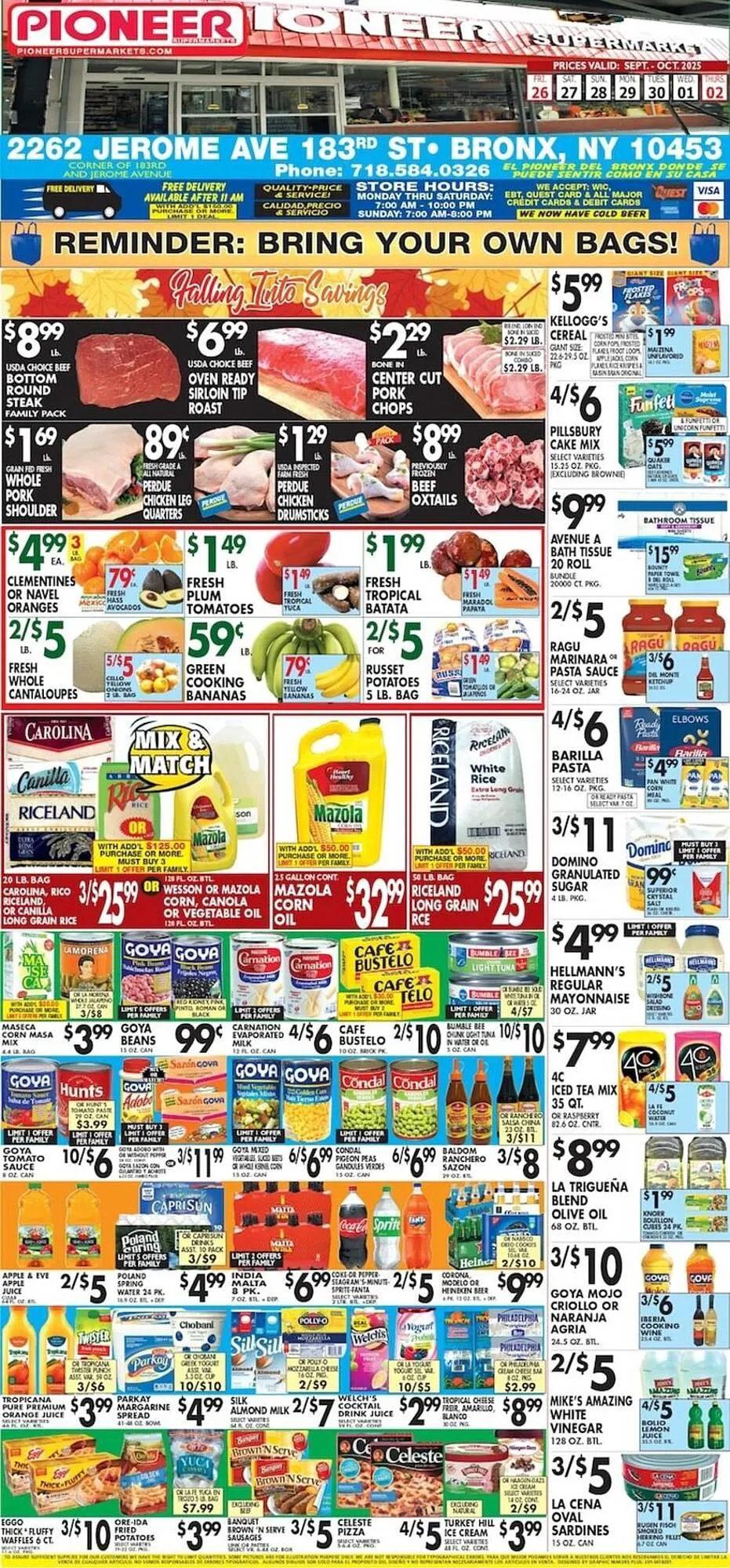 Weekly ad Pioneer Supermarkets weekly ad from September 26 to October 2 2025 - Page 1