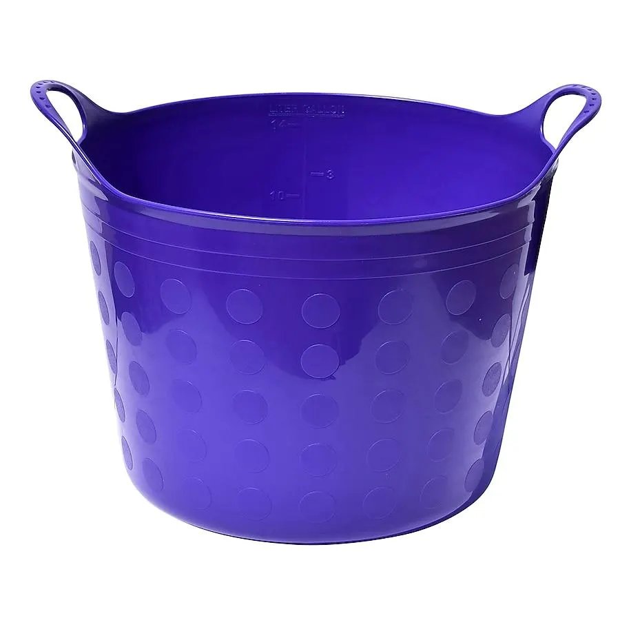 Tuff Stuff Products Flex Tubs ( 16.00-in W x 13.5-in H x 16.00-in D ) Purple with dot patterns Polyethylene Stackable Tub