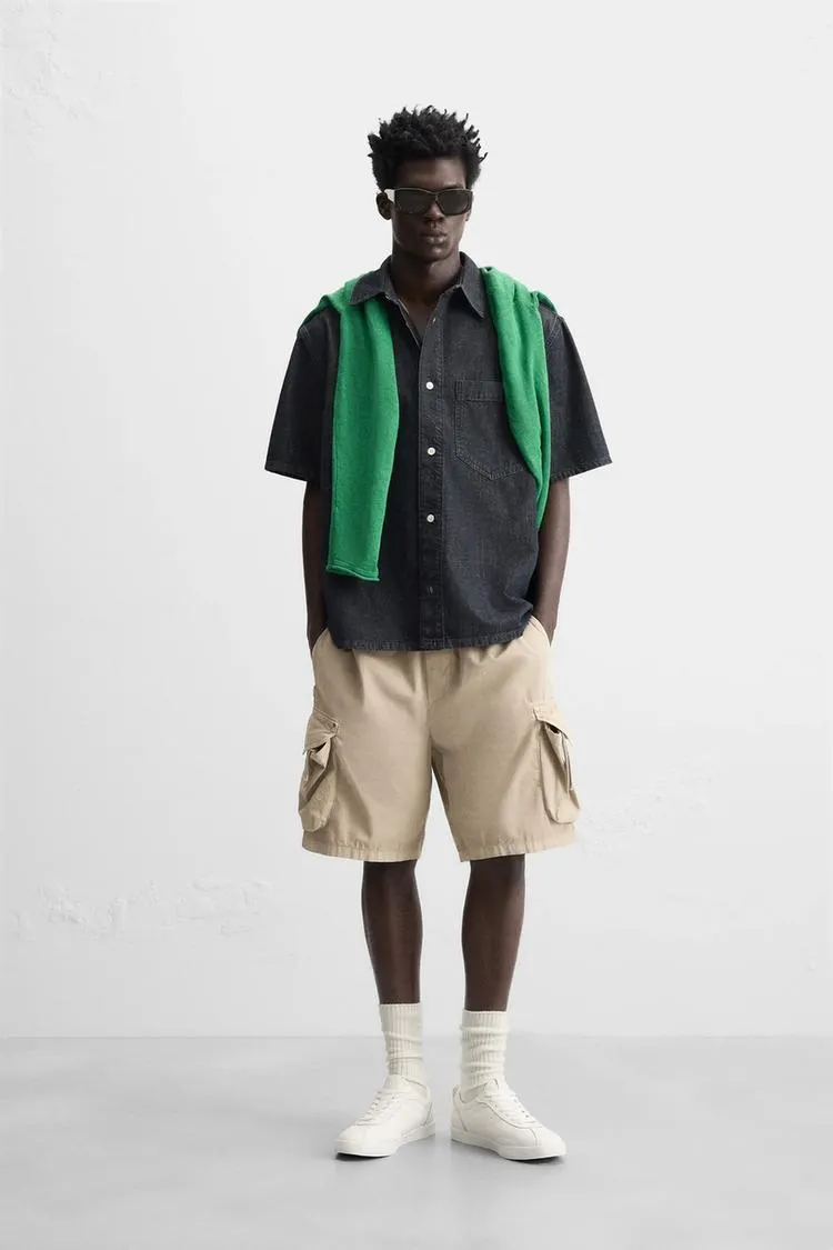 RELAXED FIT CARGO SHORTS