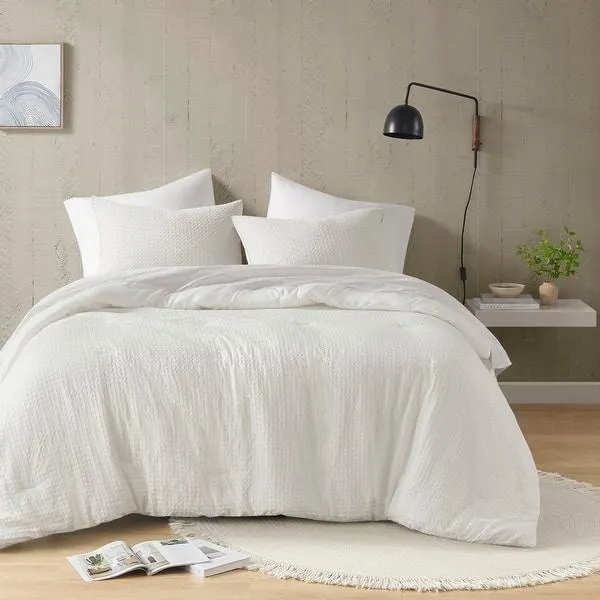 Chelsea Square Hanna Modern Boho Waffle Weave Textured Comforter Set
