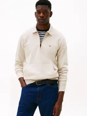 Classic Zip Polo Sweatshirt
