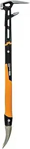 Fiskars IsoCore Wrecking Bar, Board Bender Shock Absorbing Hammer and Crowbar, 30 in