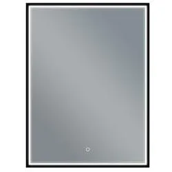 Tuscany® 24"W x 32"H Black Framed LED Lighted Mirror with Defogger