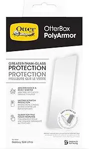 OtterBox Samsung Galaxy S24 Ultra Screen Protector Polyarmor - CLEAR, presicion fit, crystal clarity, flawless touch response, easy installation