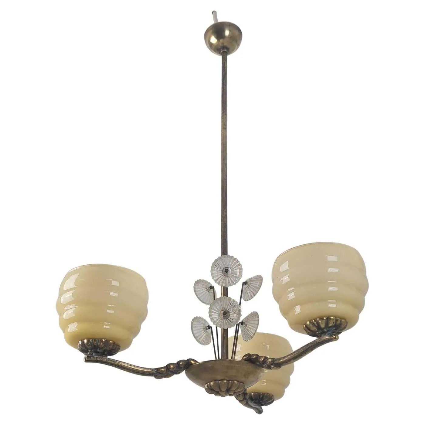 Lisa-Johansson Pape Beehive and Flowers Ceiling Lamp, Orno / Karhula 1940s