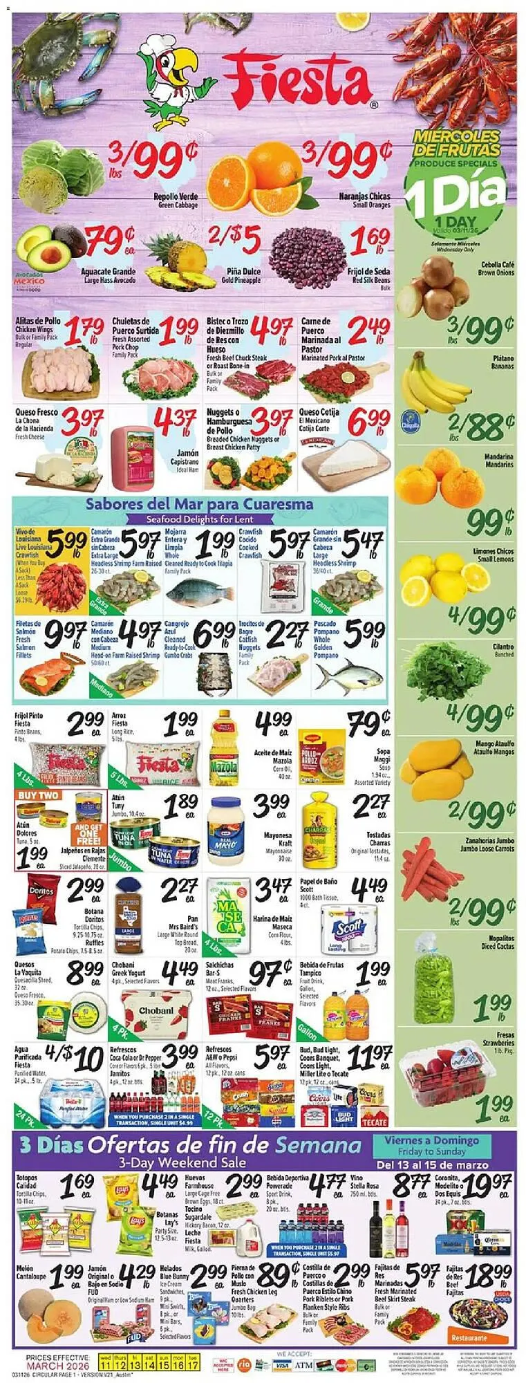 Weekly ad Fiesta Mart weekly ad from March 11 to March 18 2026 - Page 1