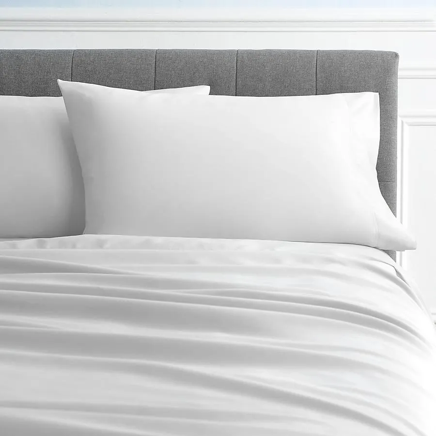 allen + roth Queen 300 -Thread Count Cotton White Bed Sheet Set