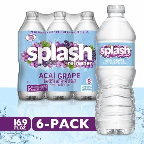 Splash Refresher Acai Grape Flavored Water Bottle