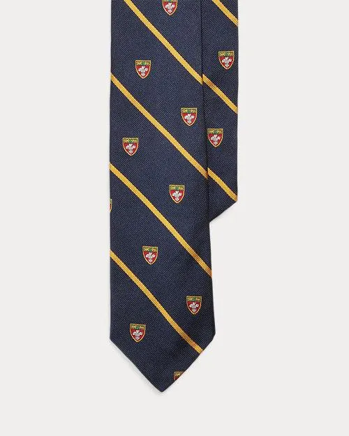 Striped Silk Narrow Club Tie