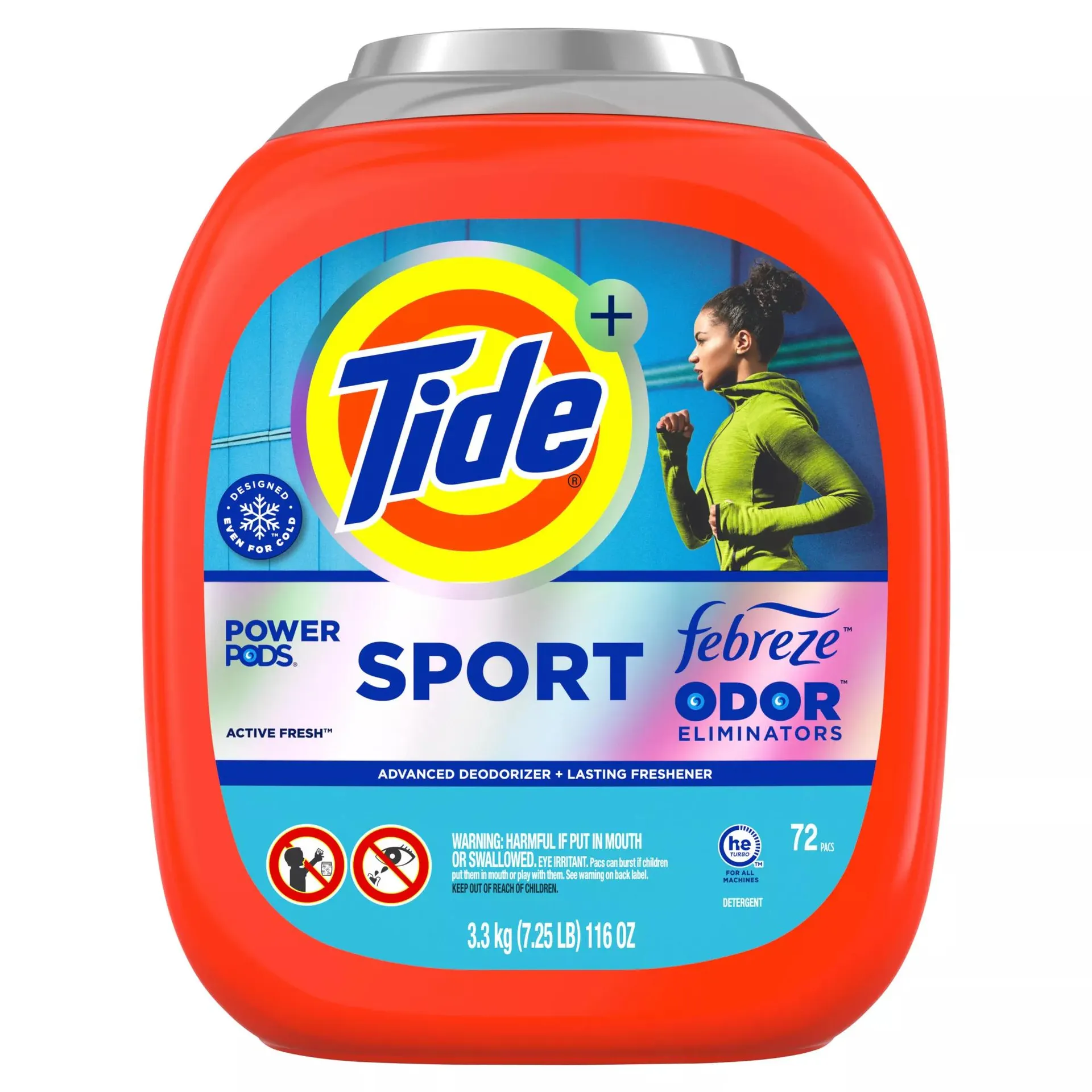 Tide Power Pods Sport Laundry Detergent Pacs - Active Fresh Scent, 72 ct.