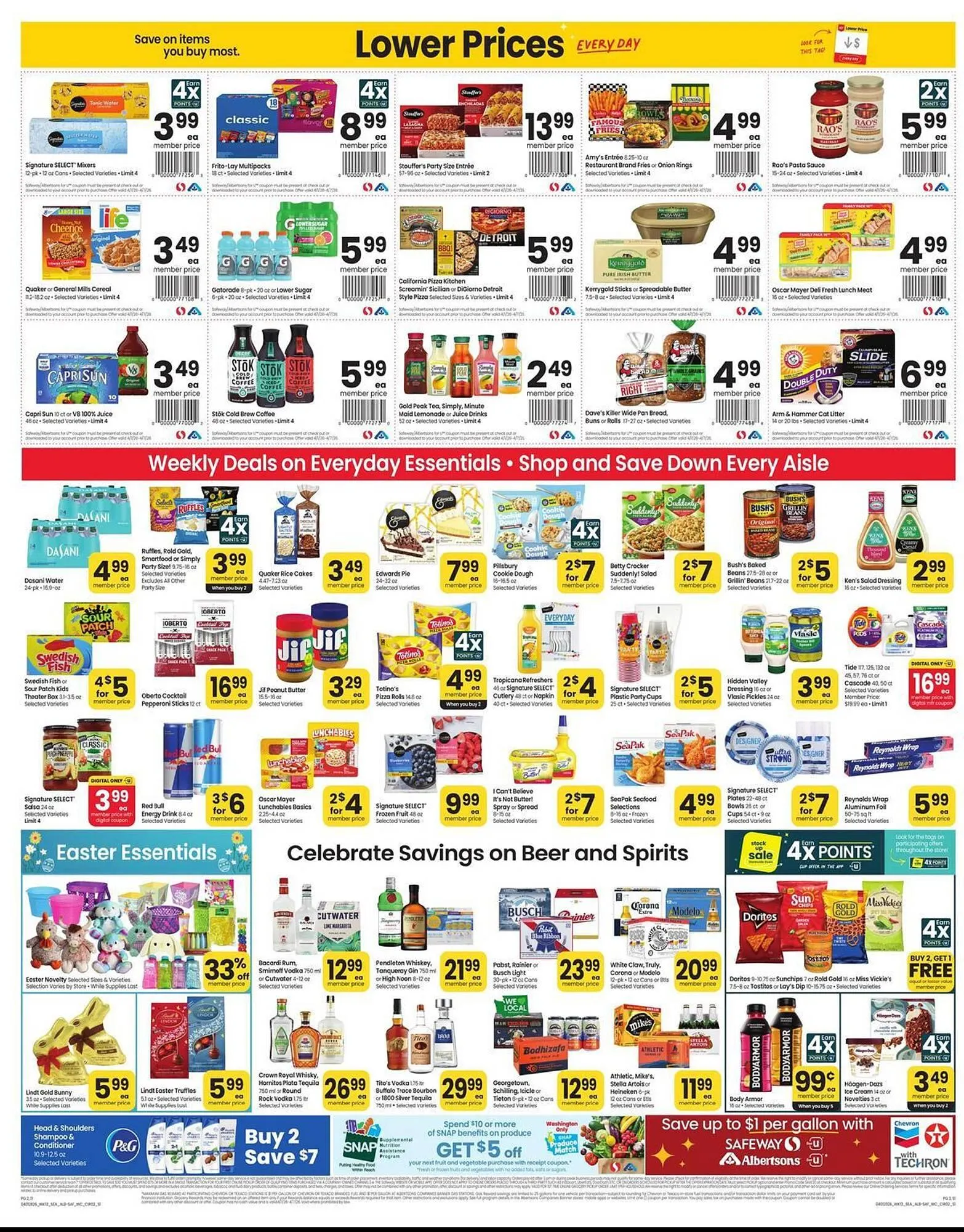 Weekly promotion Safeway weekly ad spanning from April 1 to April 7 2026 - Page 4 for Catalogue 365