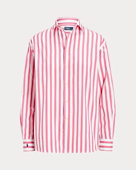 Relaxed Fit Striped Cotton Shirt