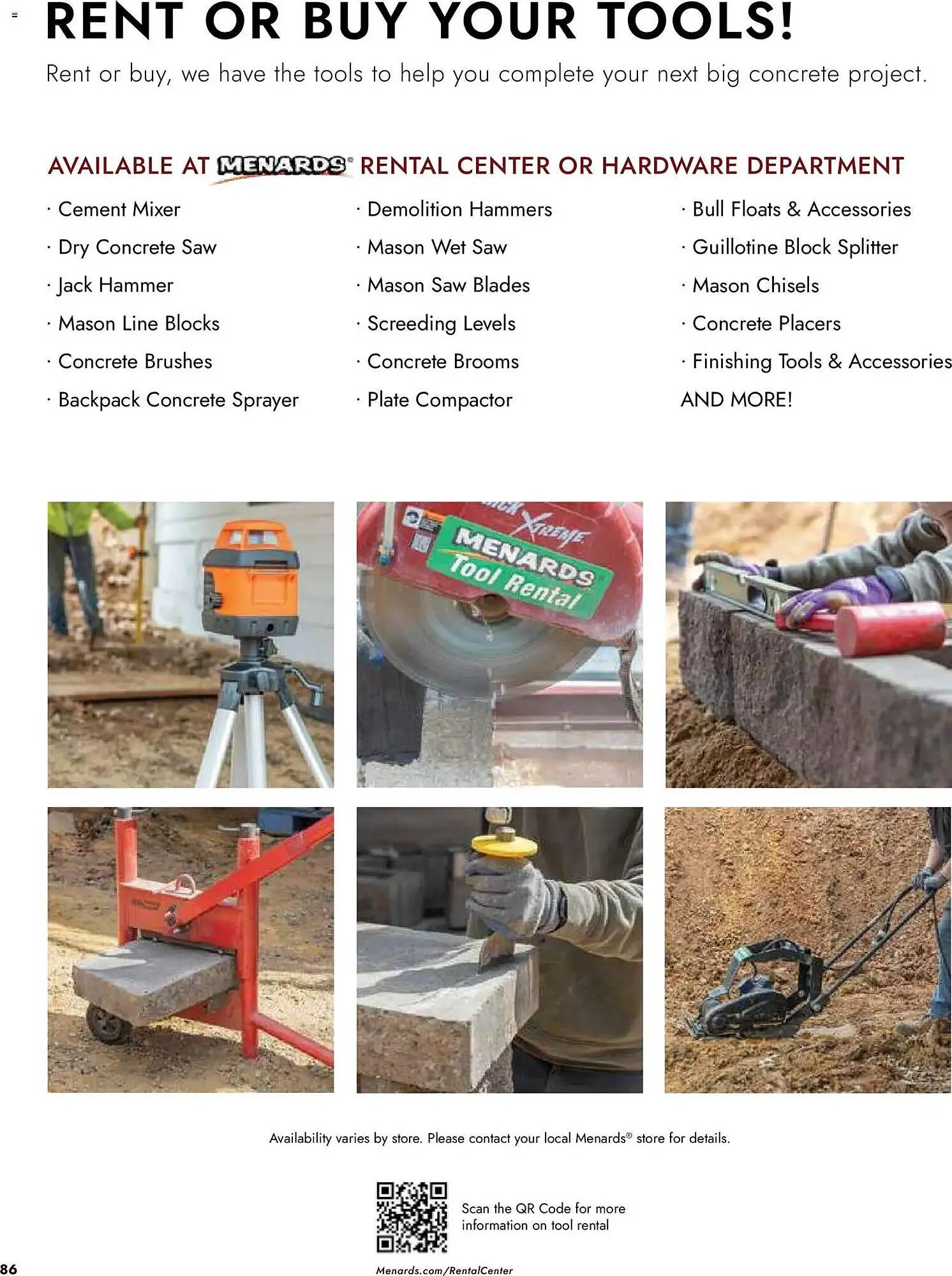 Weekly promotion Menards weekly ad spanning from April 2 to January 1 2027 - Page 86 for Catalogue 365