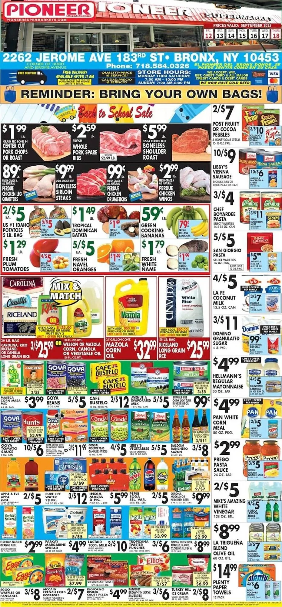 Weekly ad Pioneer Supermarkets weekly ad from September 12 to September 18 2025 - Page 1