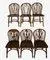 Mid-Century Modern Oak Lyre-Back Windsor Chairs, Set of 6