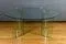 Oval Glass Table from Fiam, 1980