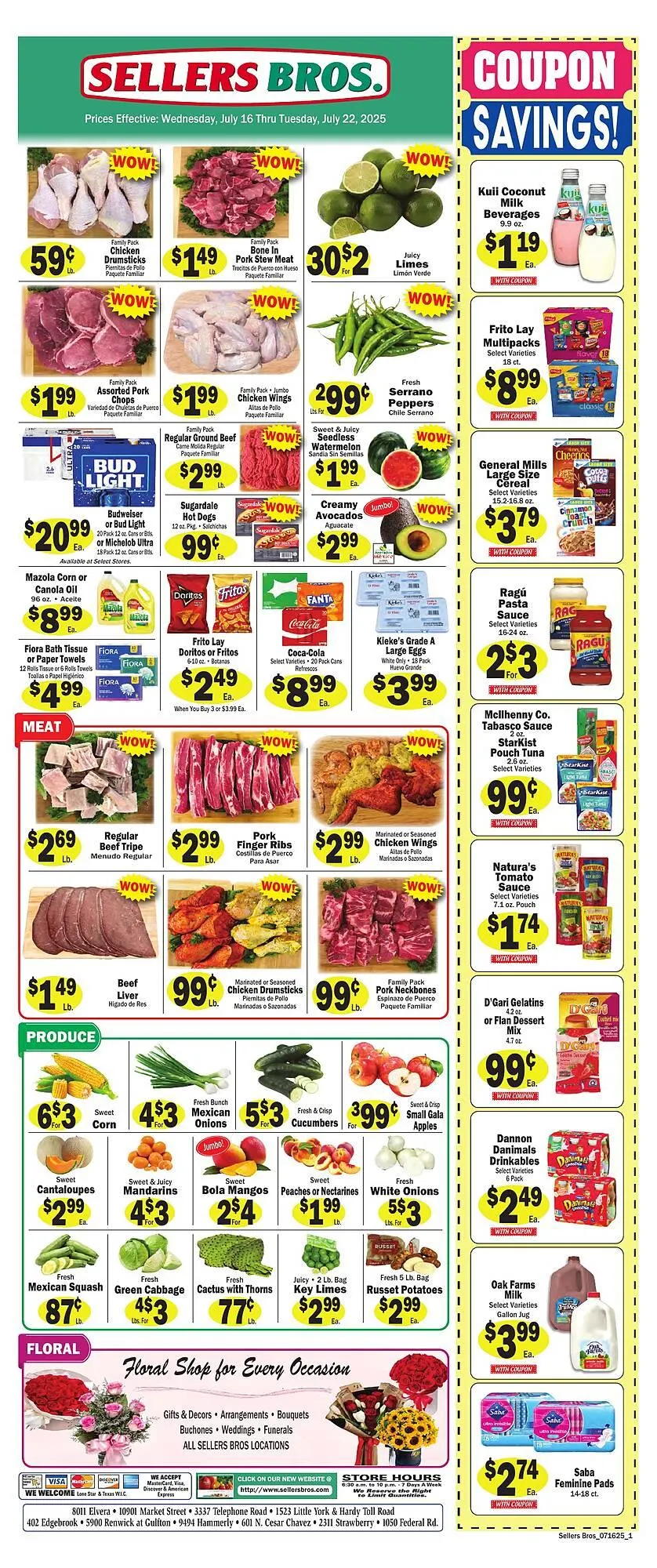 Sellers Bros Weekly Ad - 1