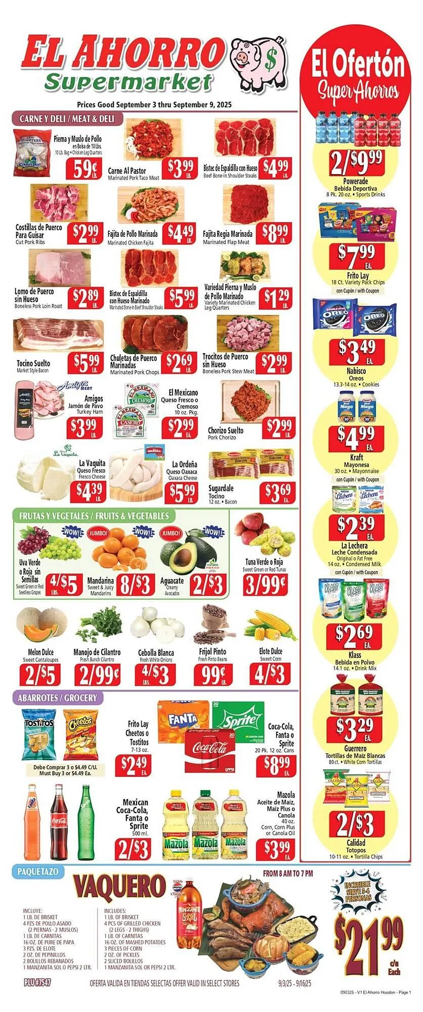 Weekly ad El Ahorro weekly ad from September 3 to September 9 2025 - Page 1