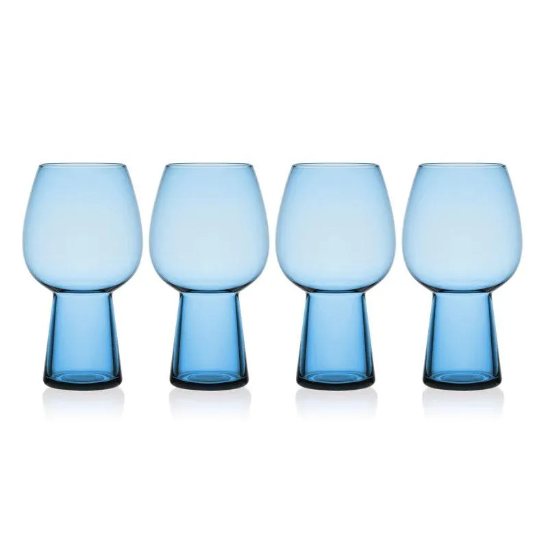 Mikasa 19-Oz Phoebe Beer Goblets, Set Of 4, Blue
