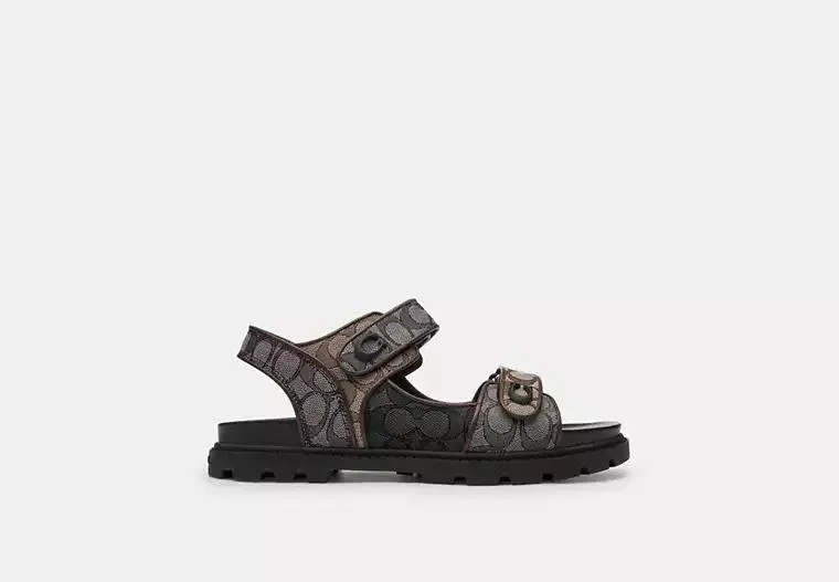 Platform Sandal In Signature Jacquard